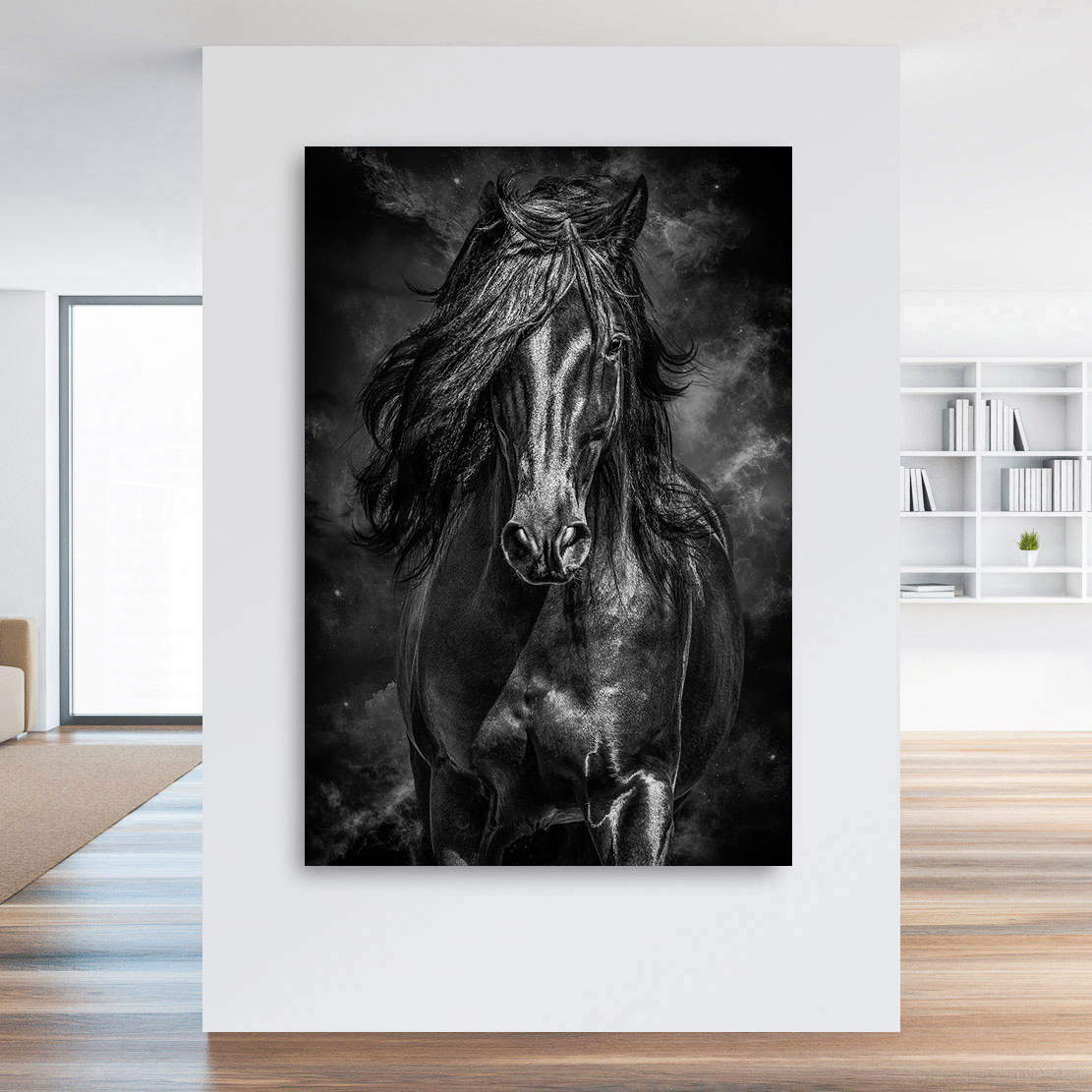 Wandbild Leinwandbild Pferd Dark Style