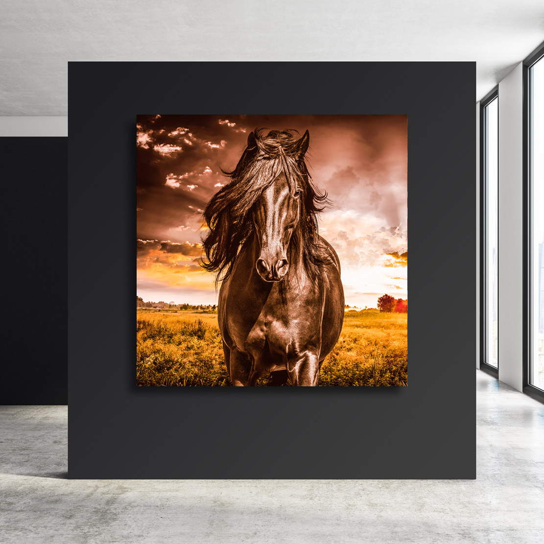 Wandbild Leinwandbild Pferd Vintage Style