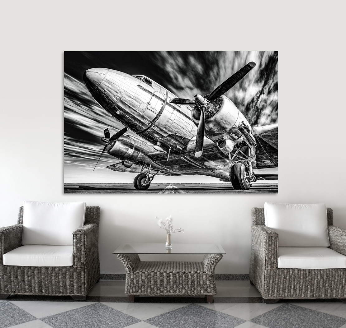 Wandbild Flugzeug Mystic Sky