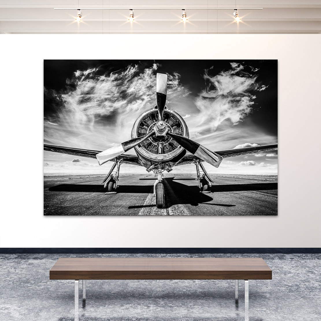 Wandbild Propeller Flugzeug