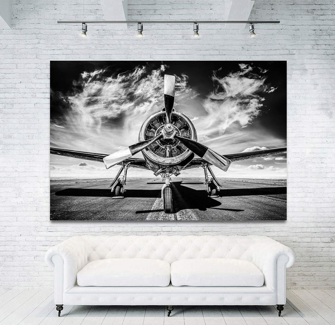 Wandbild Propeller Flugzeug