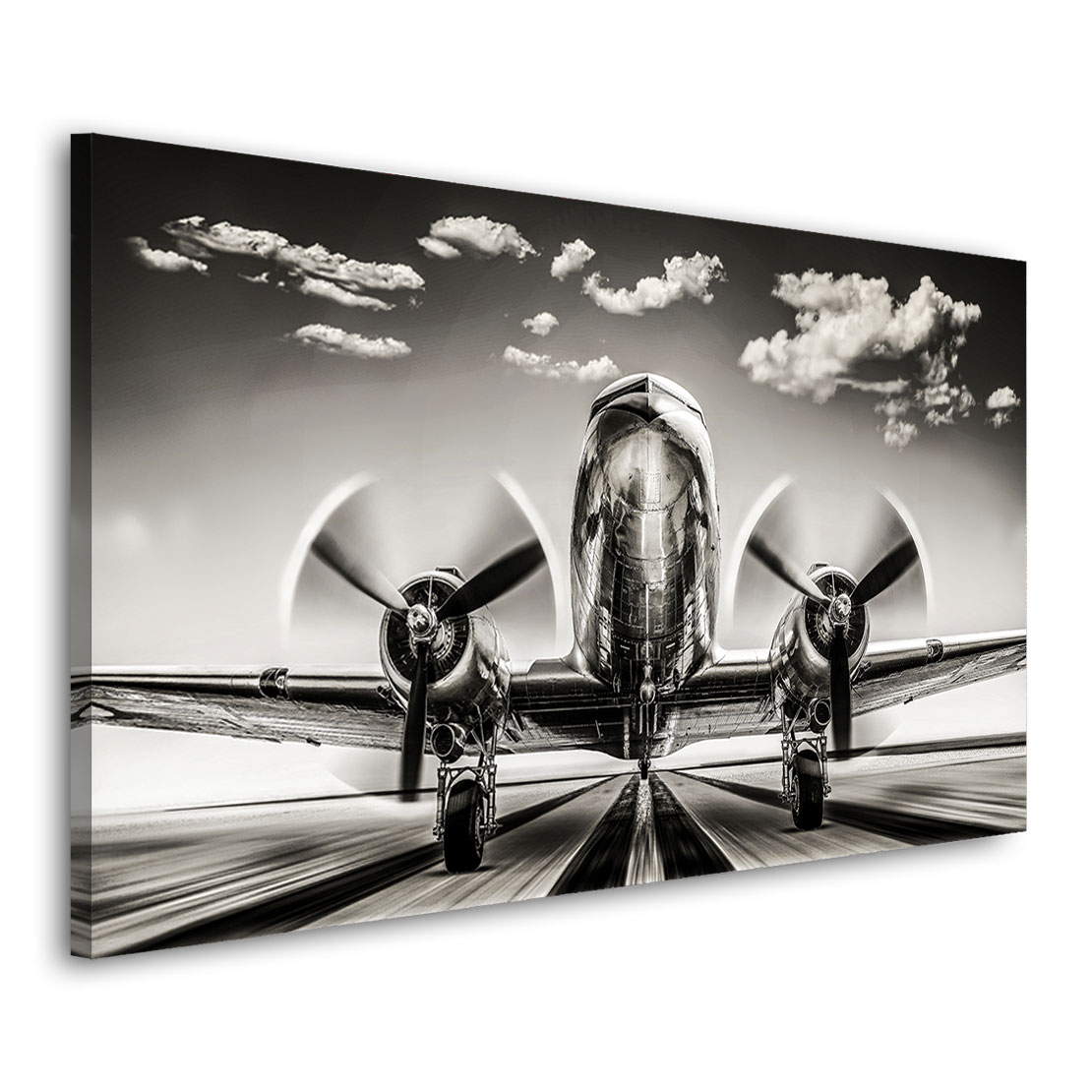 Wandbild Leinwandbild Propeller Flugzeug Retro