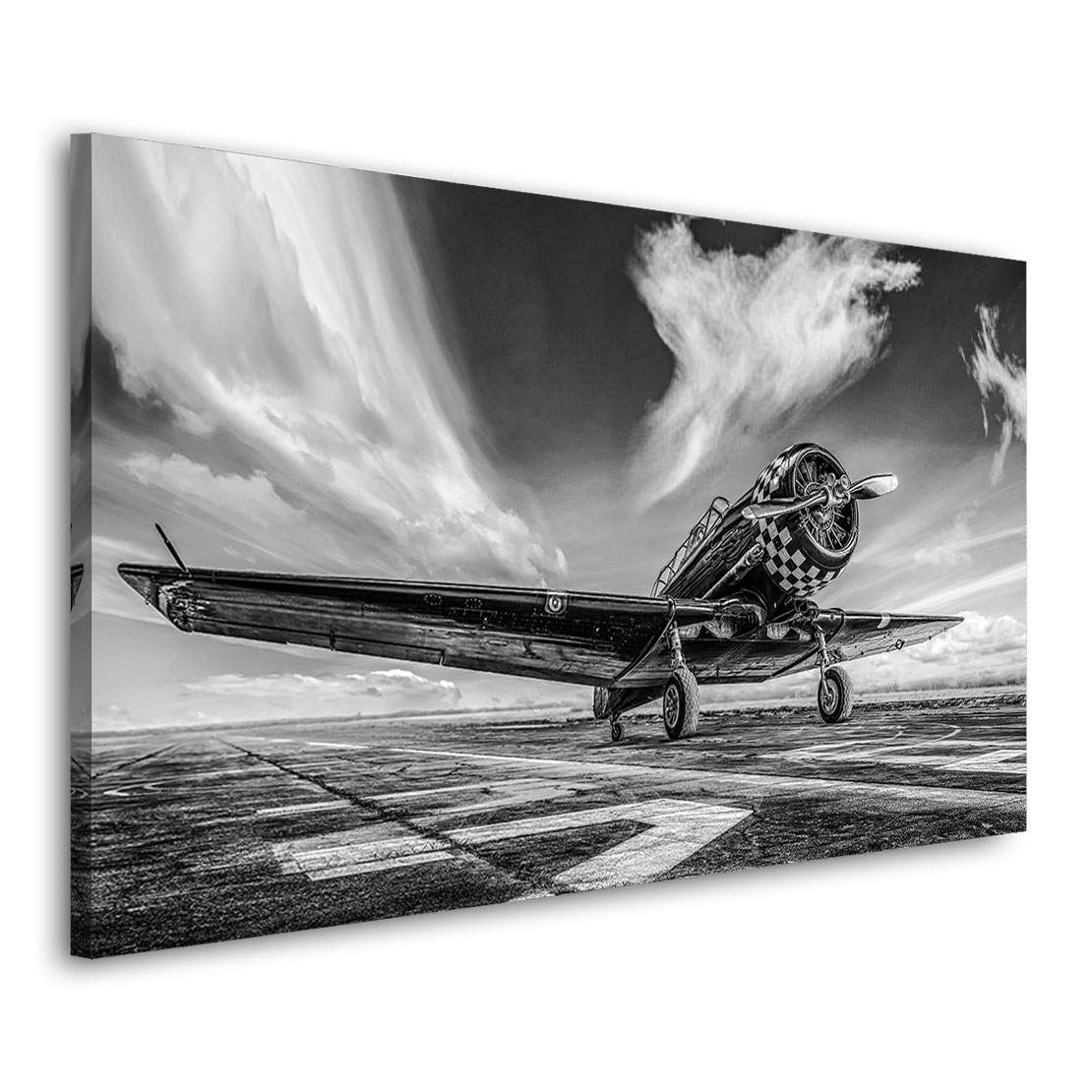 Wandbild Leinwandbild Propeller Flugzeug Vintage