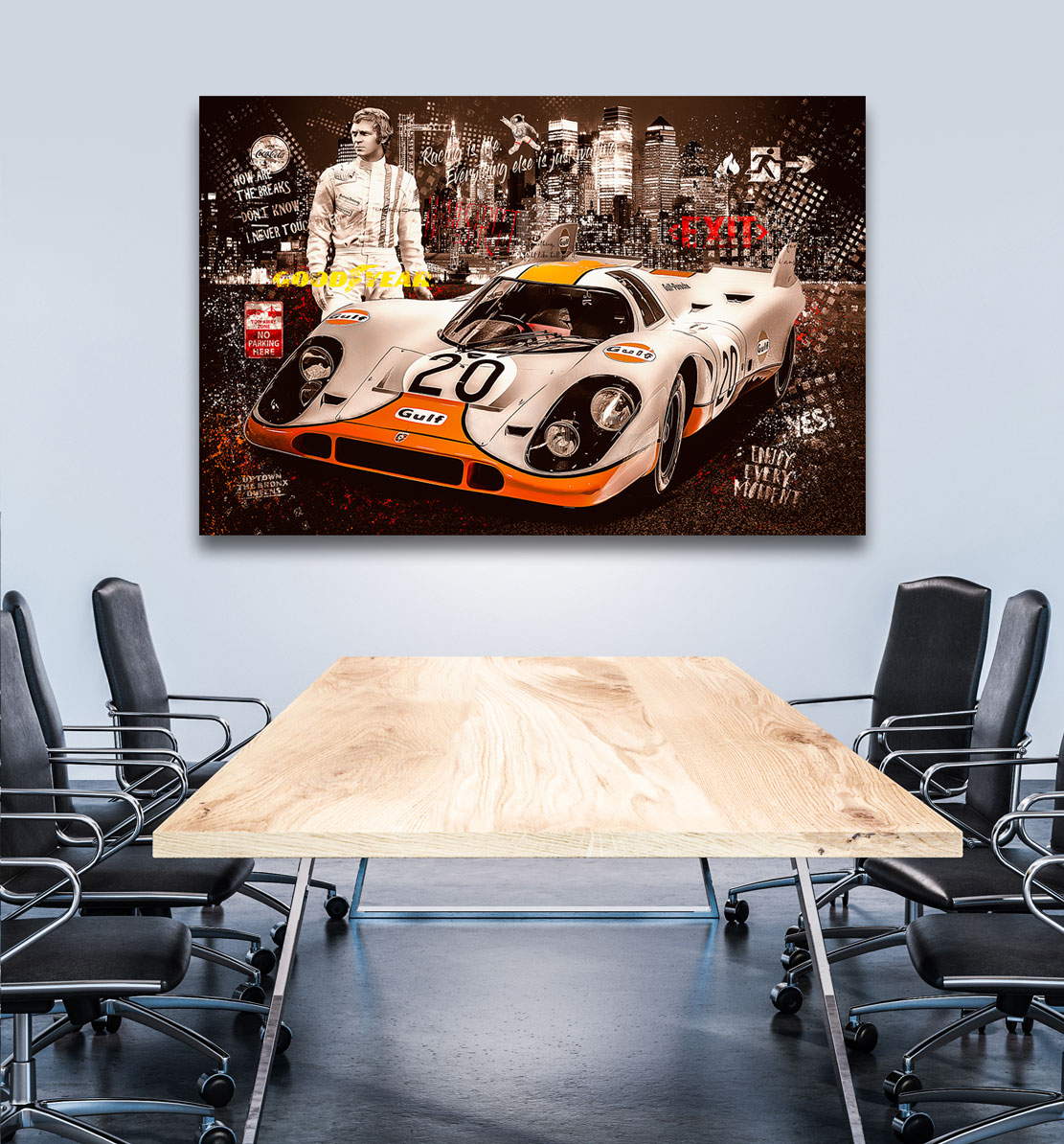 Leinwandbild Steve McQuenn Porsche 917 Vintage