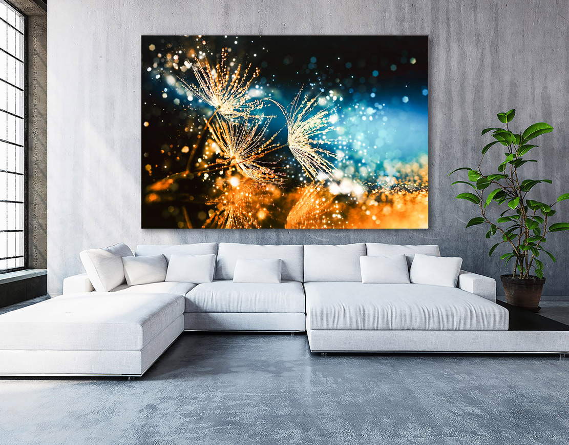 Wandbild Löwenzahn Abstrakt
