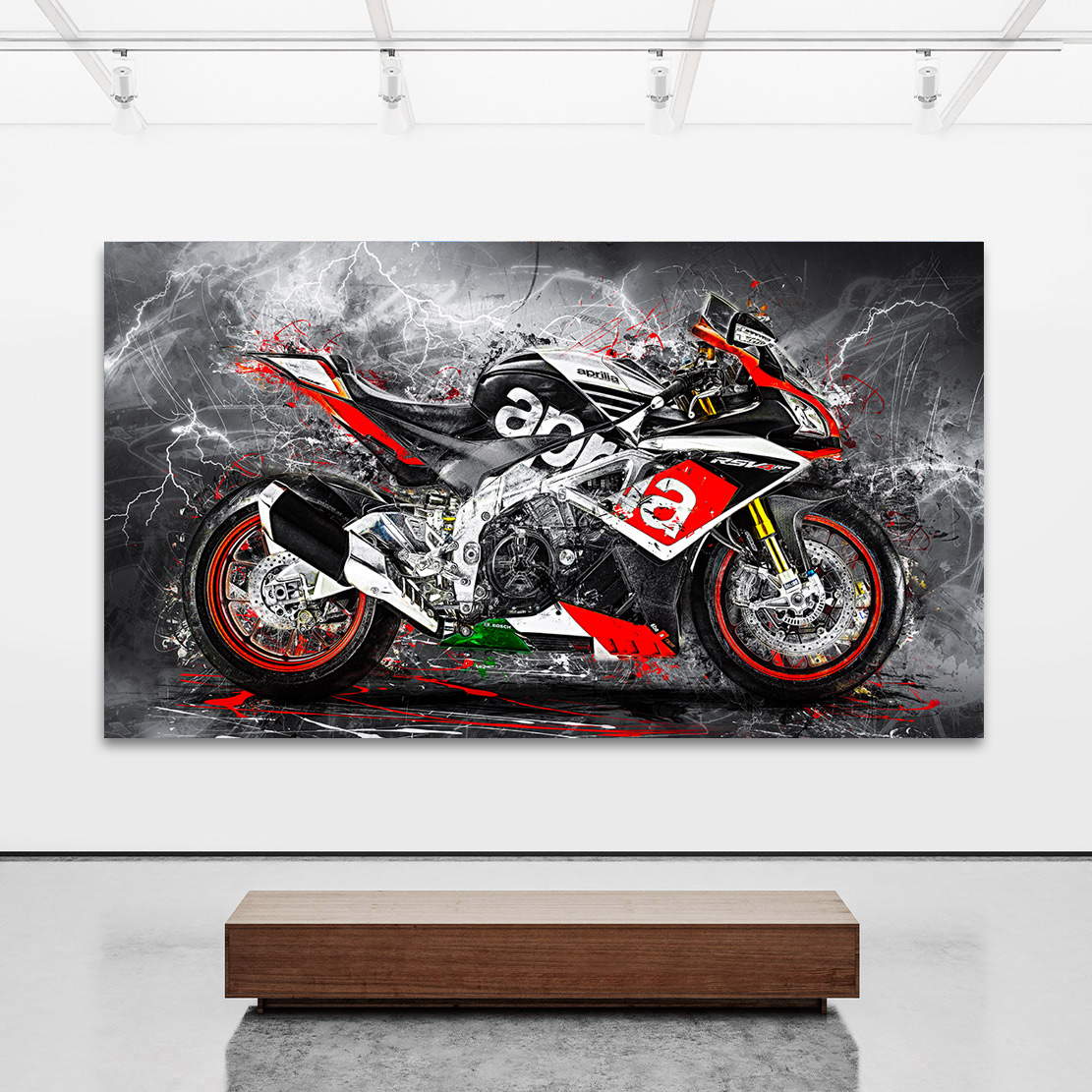 Wandbild Leinwandbild Aprilia RSV4 Motorradbild