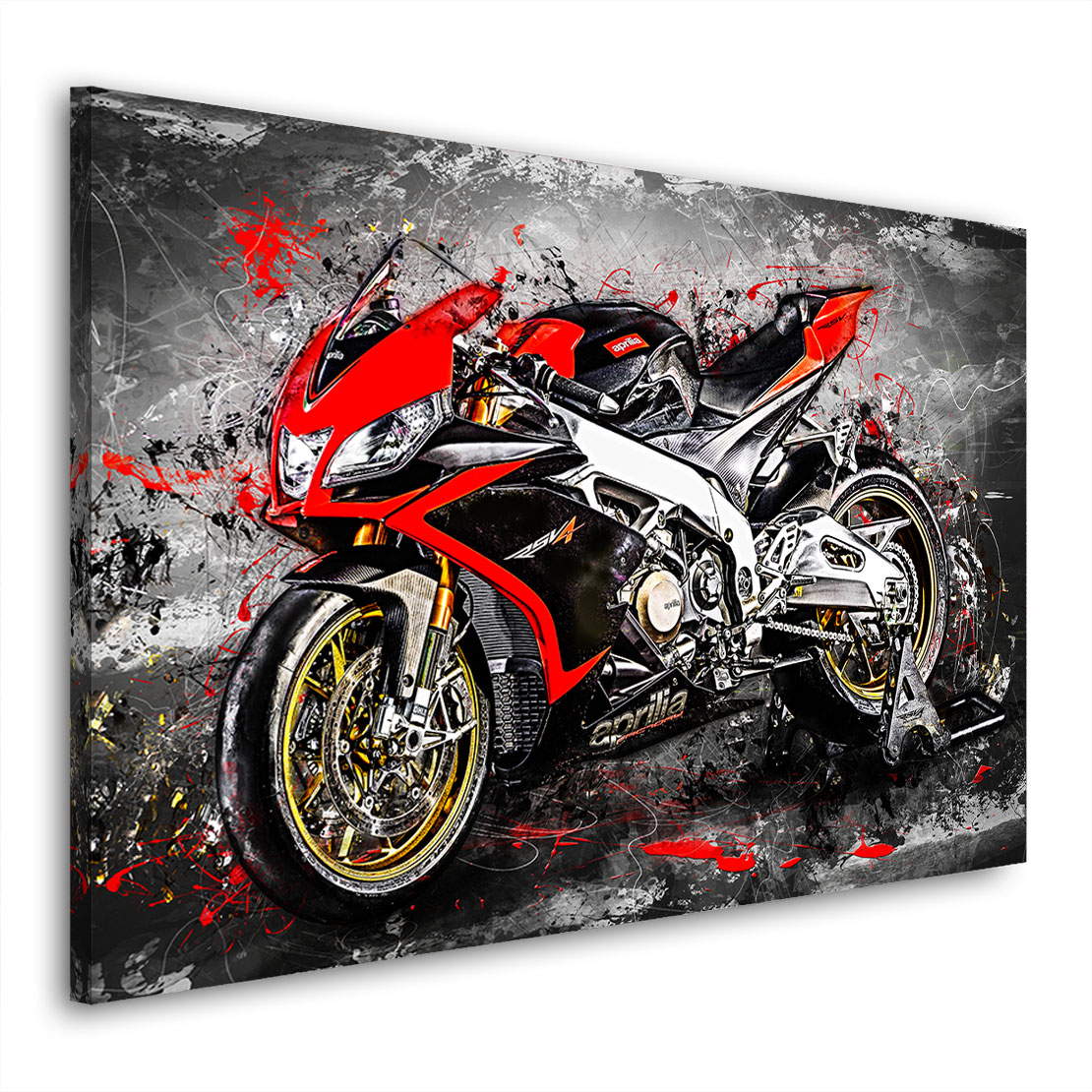 Wandbild Leinwandbild Aprilia RSV4 Abstrakt Style