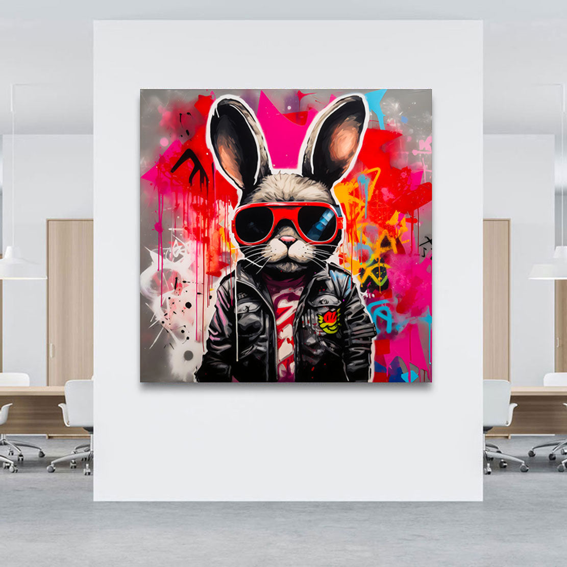 Mr. Rabbit Graffiti Wandbild