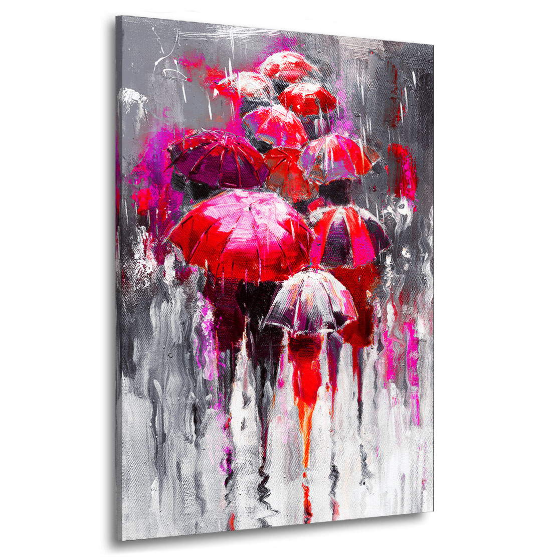 Wandbild Walking in the Rain Abstrakt Pink Style