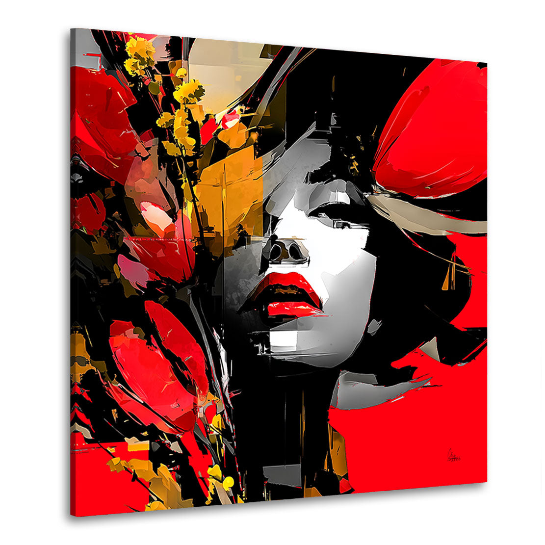 Red Desire Abstrakt Wandbild