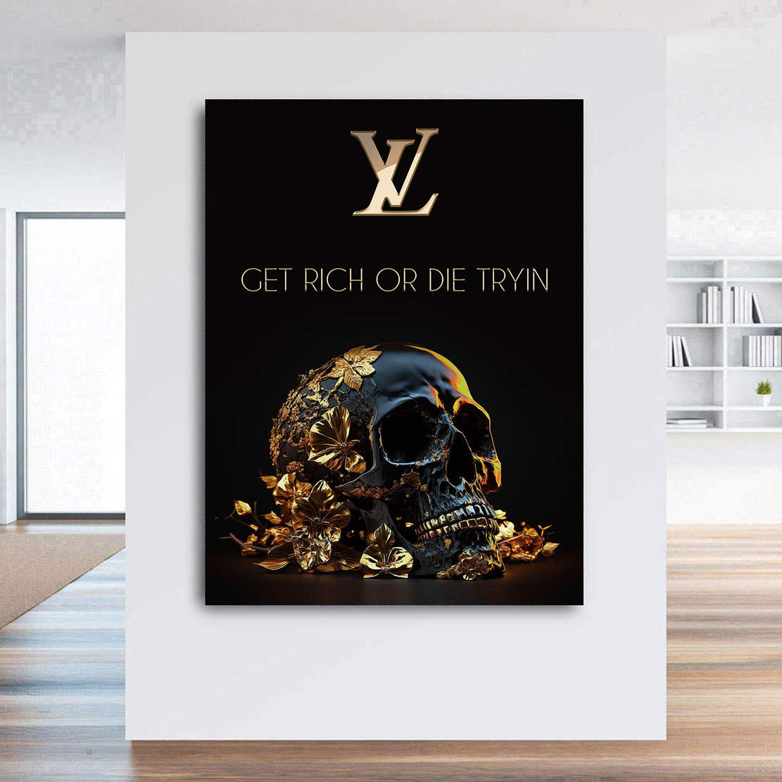 Motivations Lifestyle Leinwandbild Get Rich