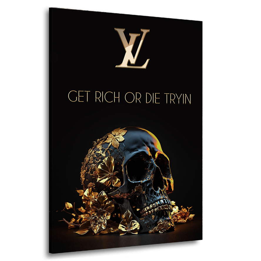 Motivations Lifestyle Leinwandbild Get Rich