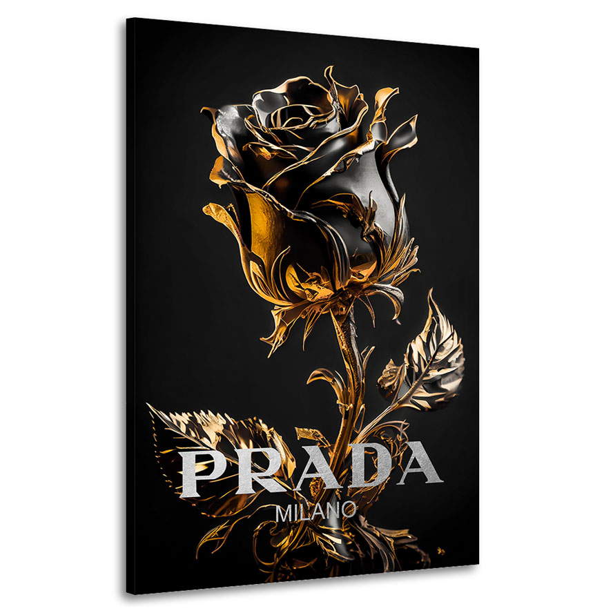 Leinwandbild Black Rose