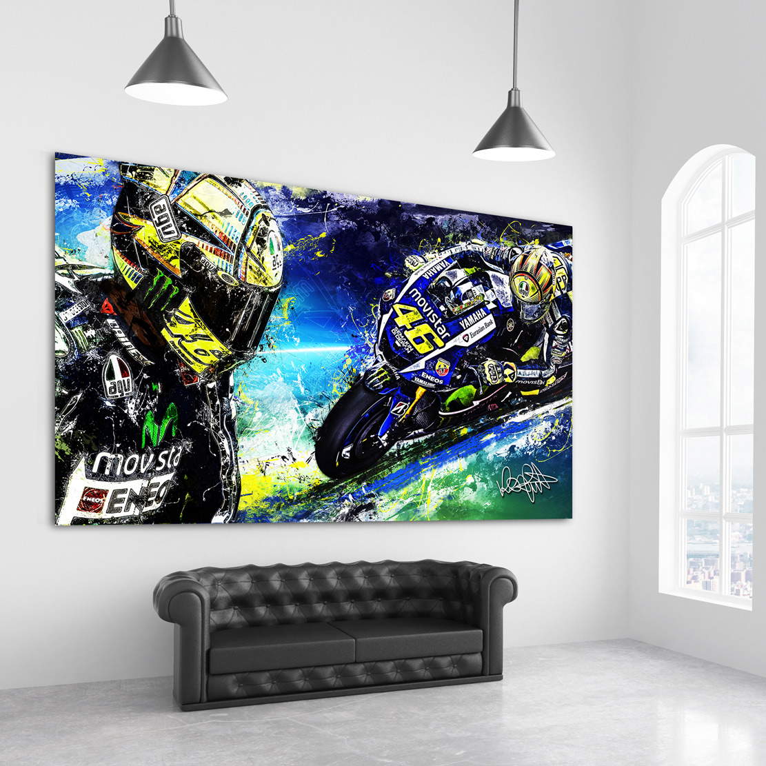 Wandbild Leinwandbild Valentino Rossi