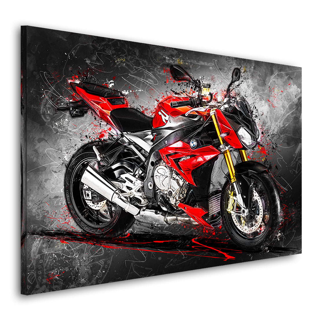 Wandbild Leinwandbild BMW S1000R Abstrakt Style Motorradbild