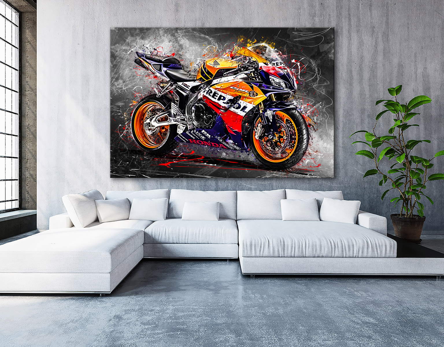 Wandbild Leinwandbild Honda CBR 1000 RR Fireblade Repsol