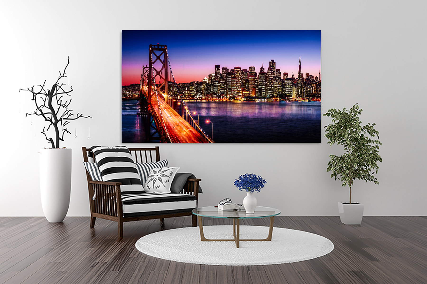 Wandbild Leinwandbild San Francisco Bay Bridge