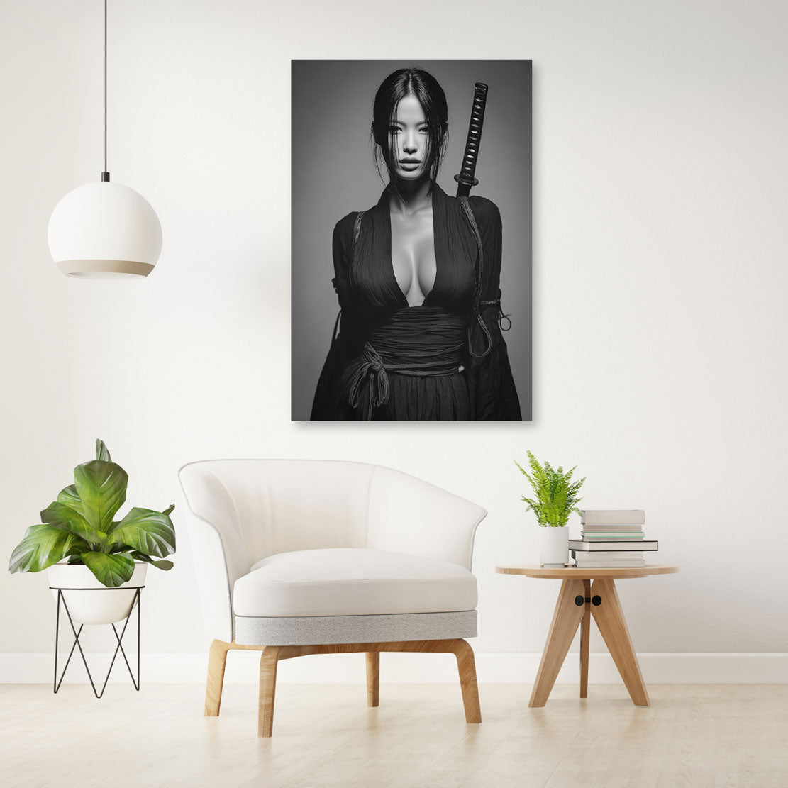 Midnight Lotus Warrior Wandbild
