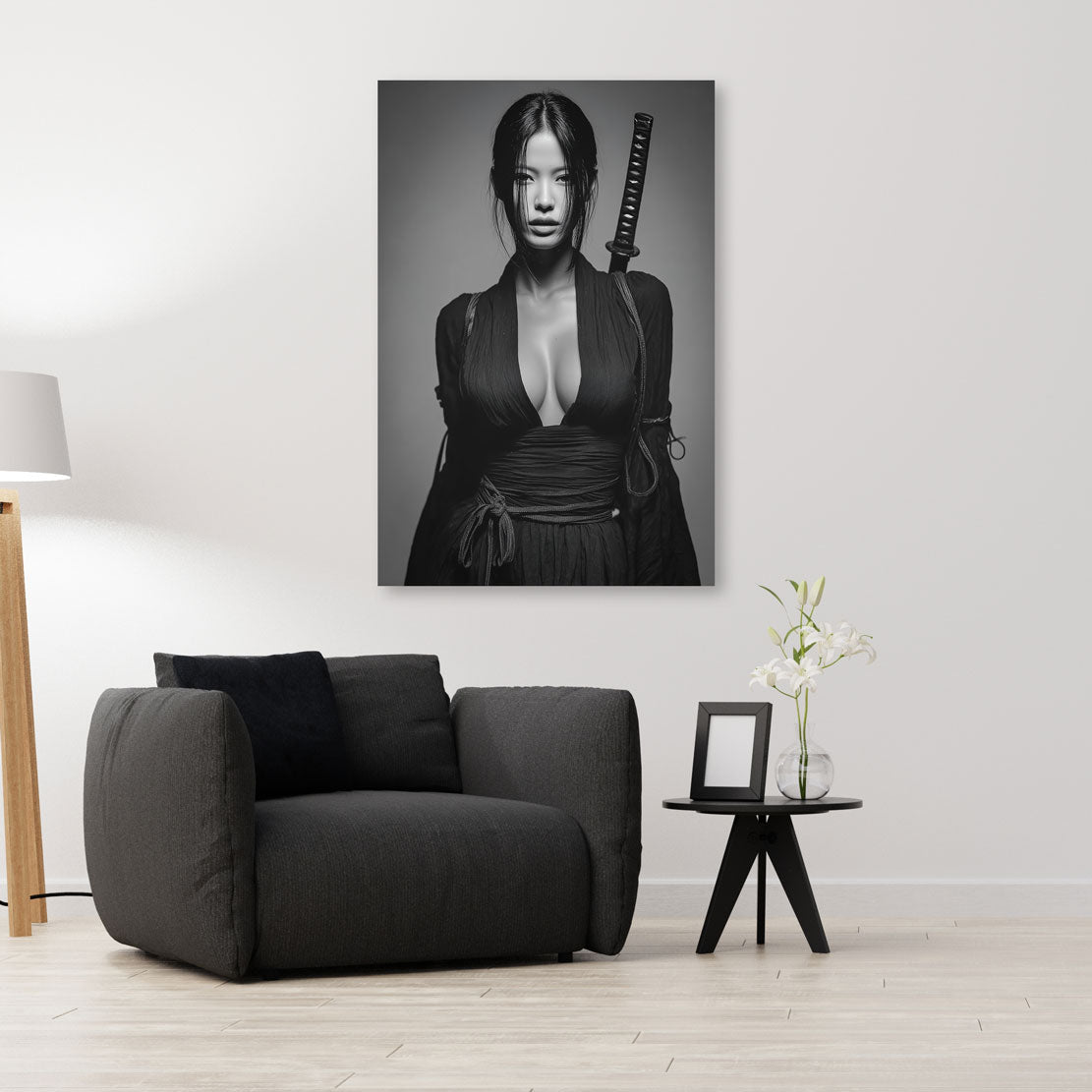 Midnight Lotus Warrior Wandbild