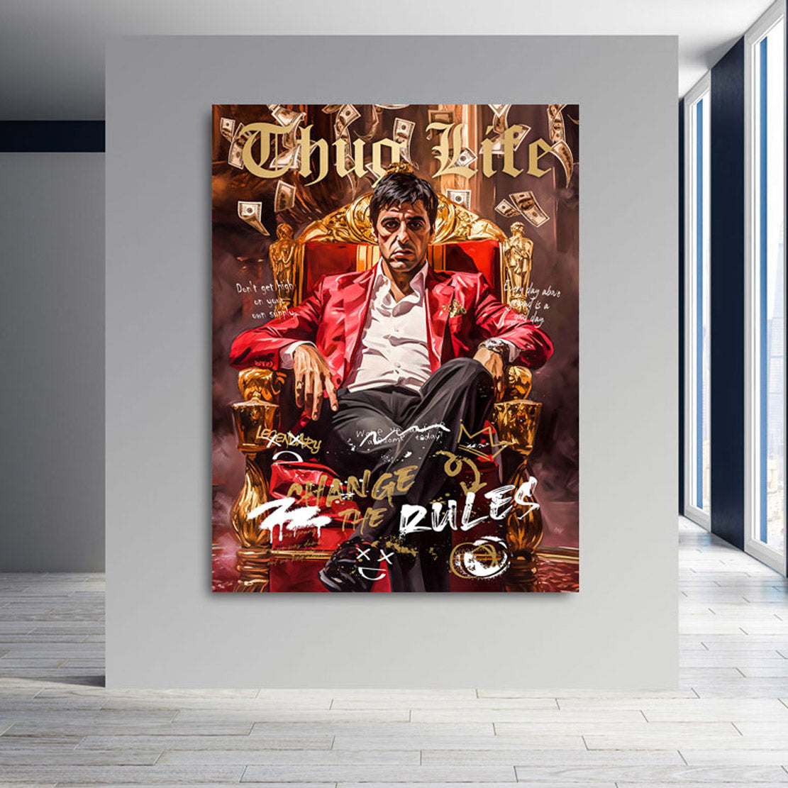 Pop Art Wandbild Scarface Thug Life
