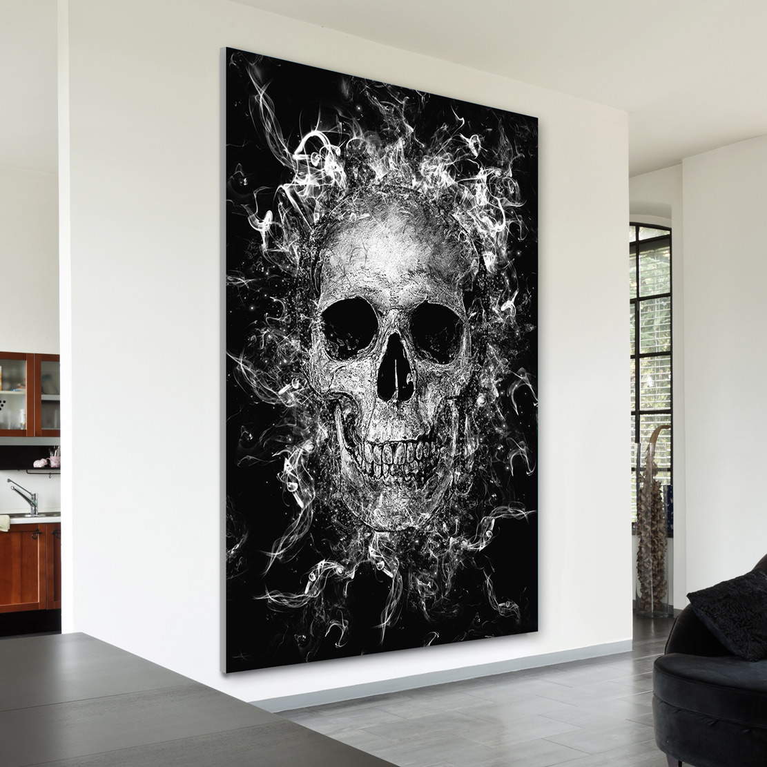 Leinwandbild Totenkopf Dark Style Abstrakt