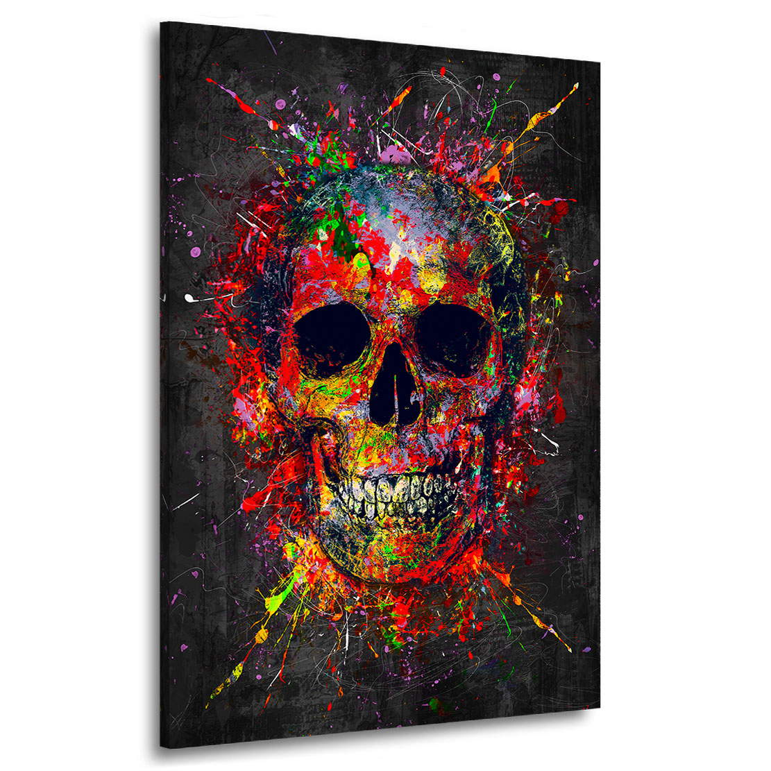 Leinwandbild Totenkopf Color Style