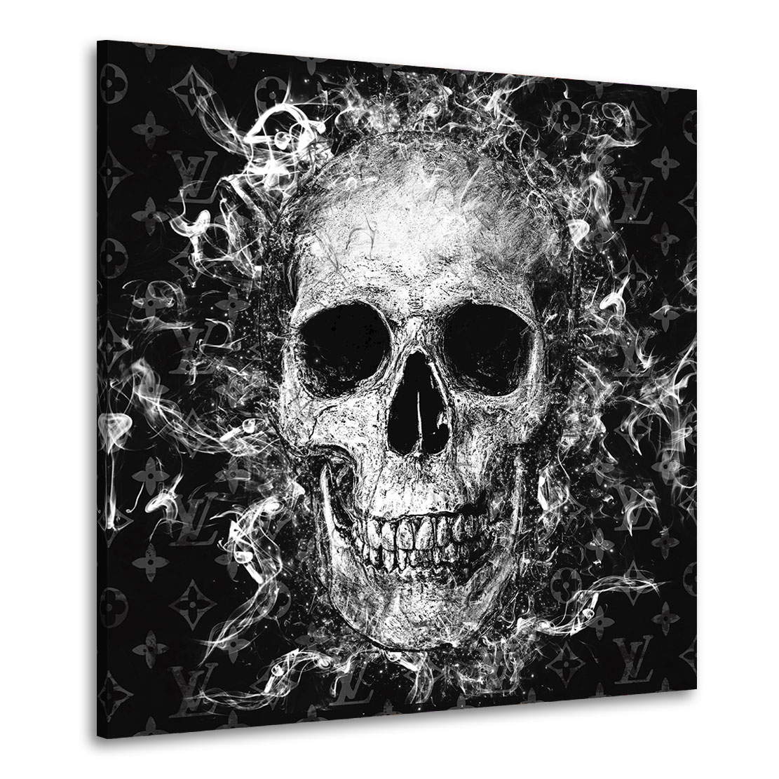 Leinwandbild Vuitton Totenkopf Abstrakt