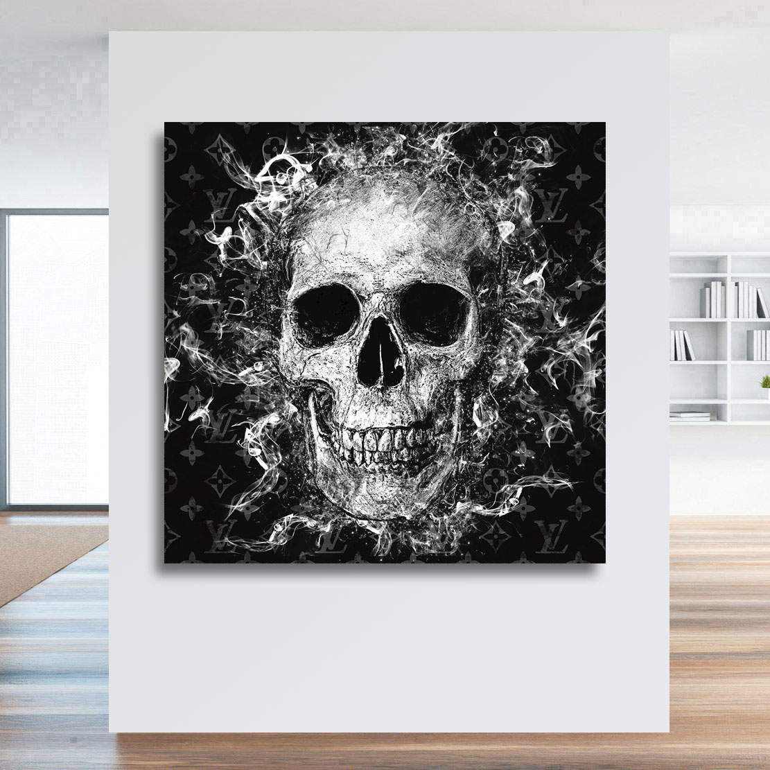Leinwandbild Vuitton Totenkopf Abstrakt