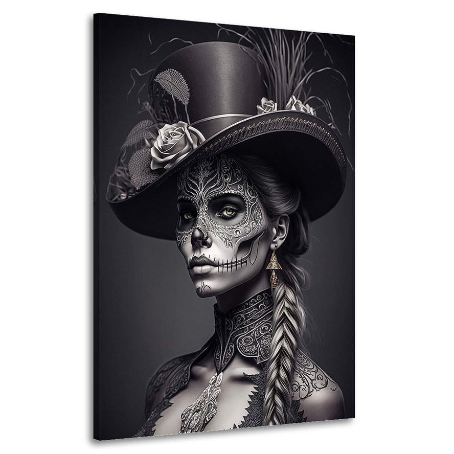 Leinwandbild La Catrina Dark Style