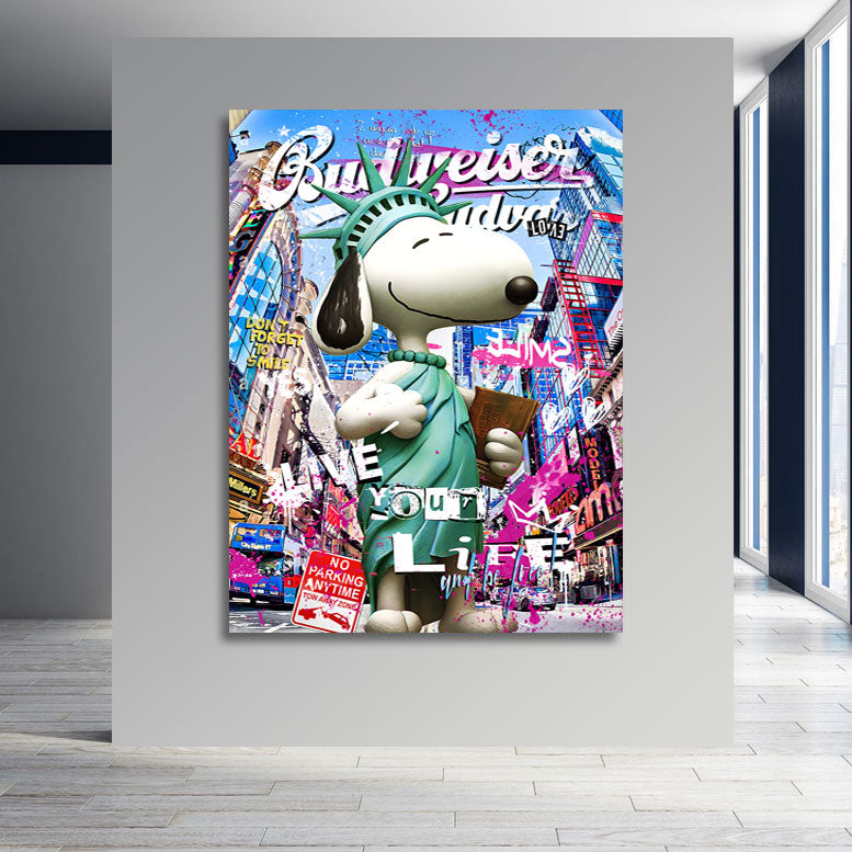 Pop Art Wandbild Snoopy Be Free