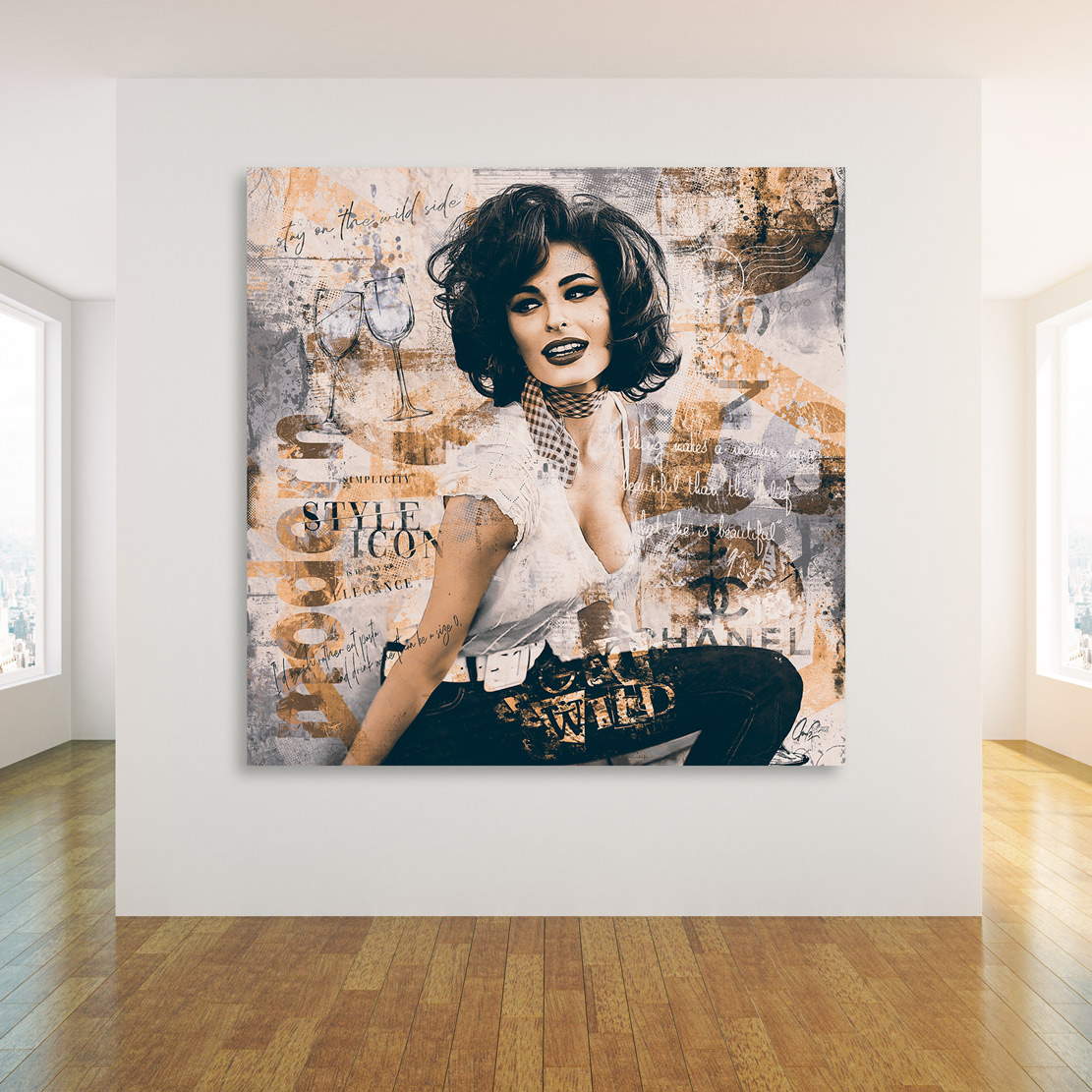 Wandbild Leinwandbild Sophia Loren Vintage