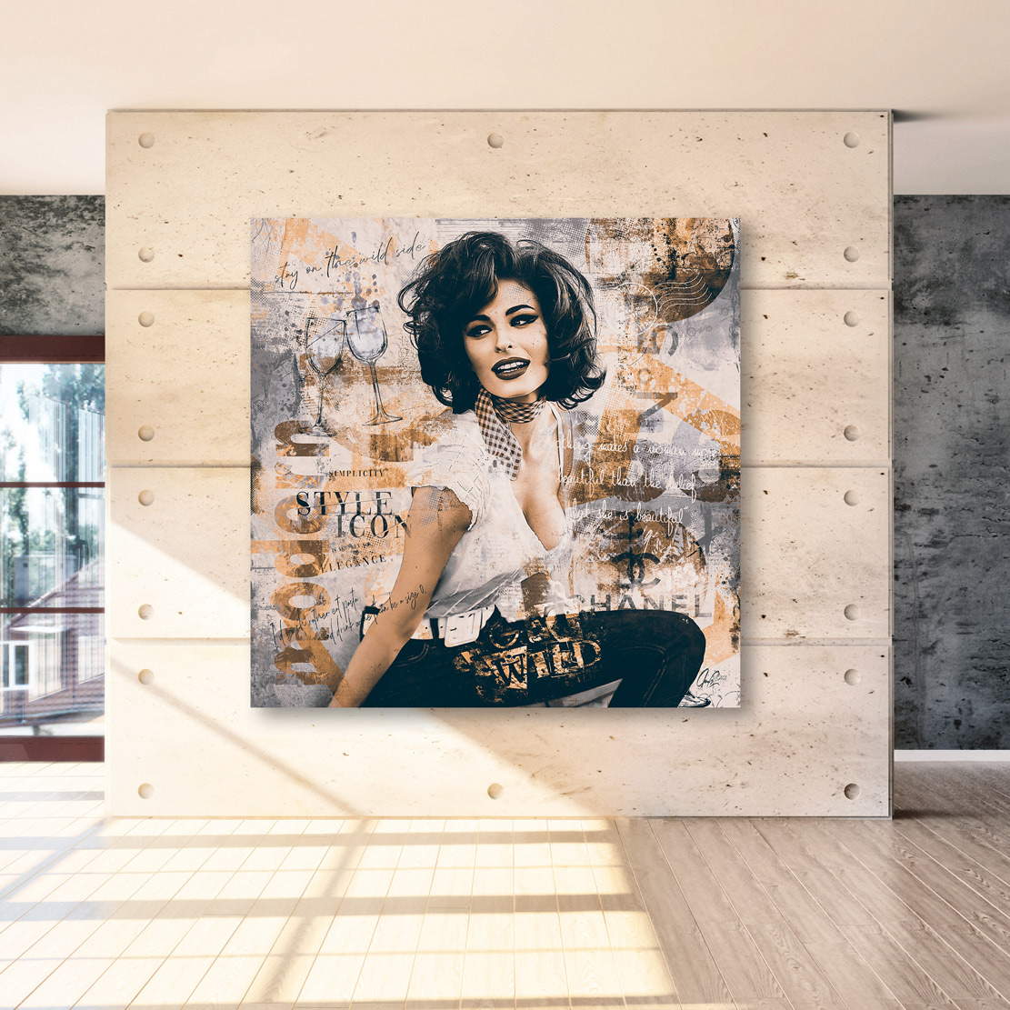 Wandbild Leinwandbild Sophia Loren Vintage
