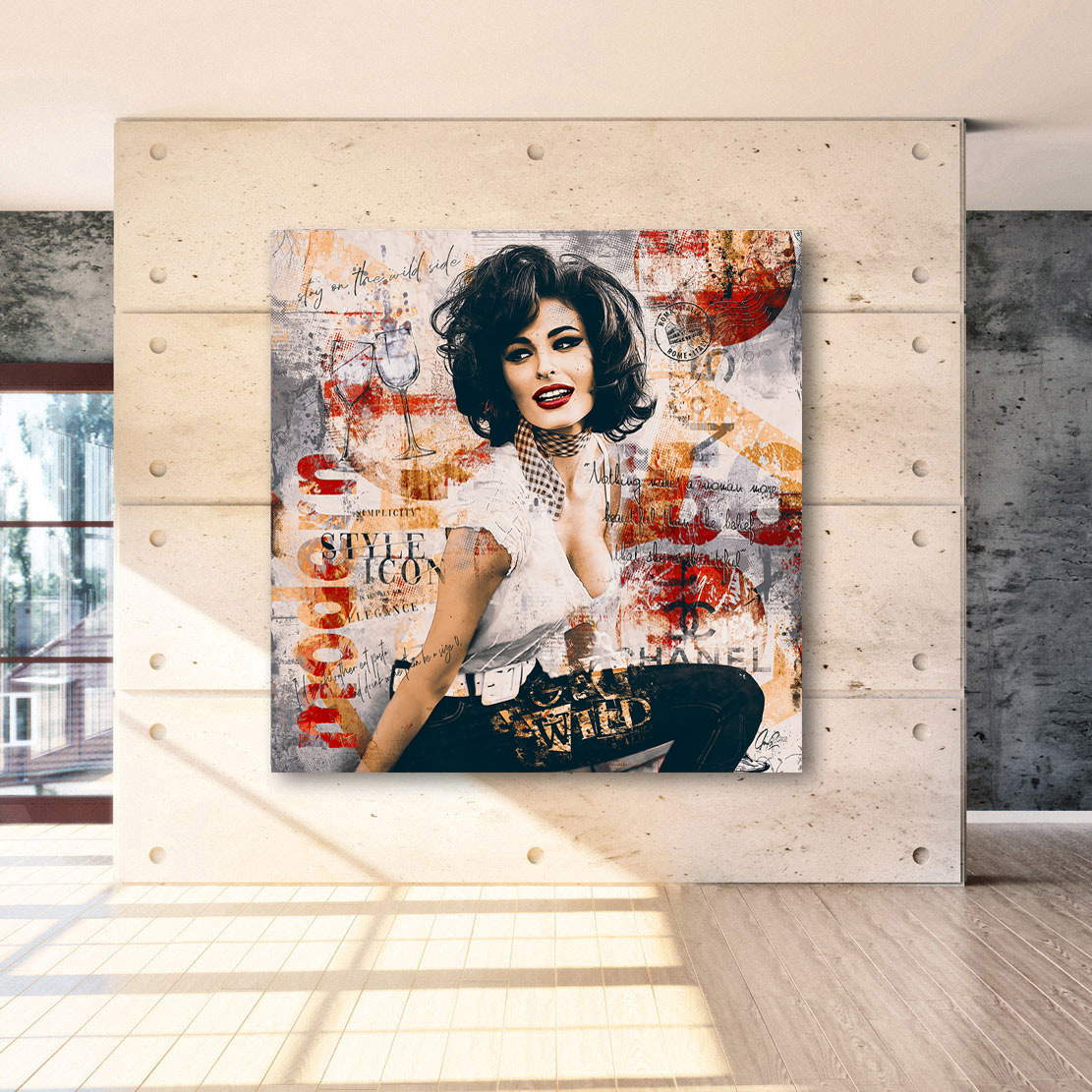 Wandbild Leinwandbild Sophia Loren Modern