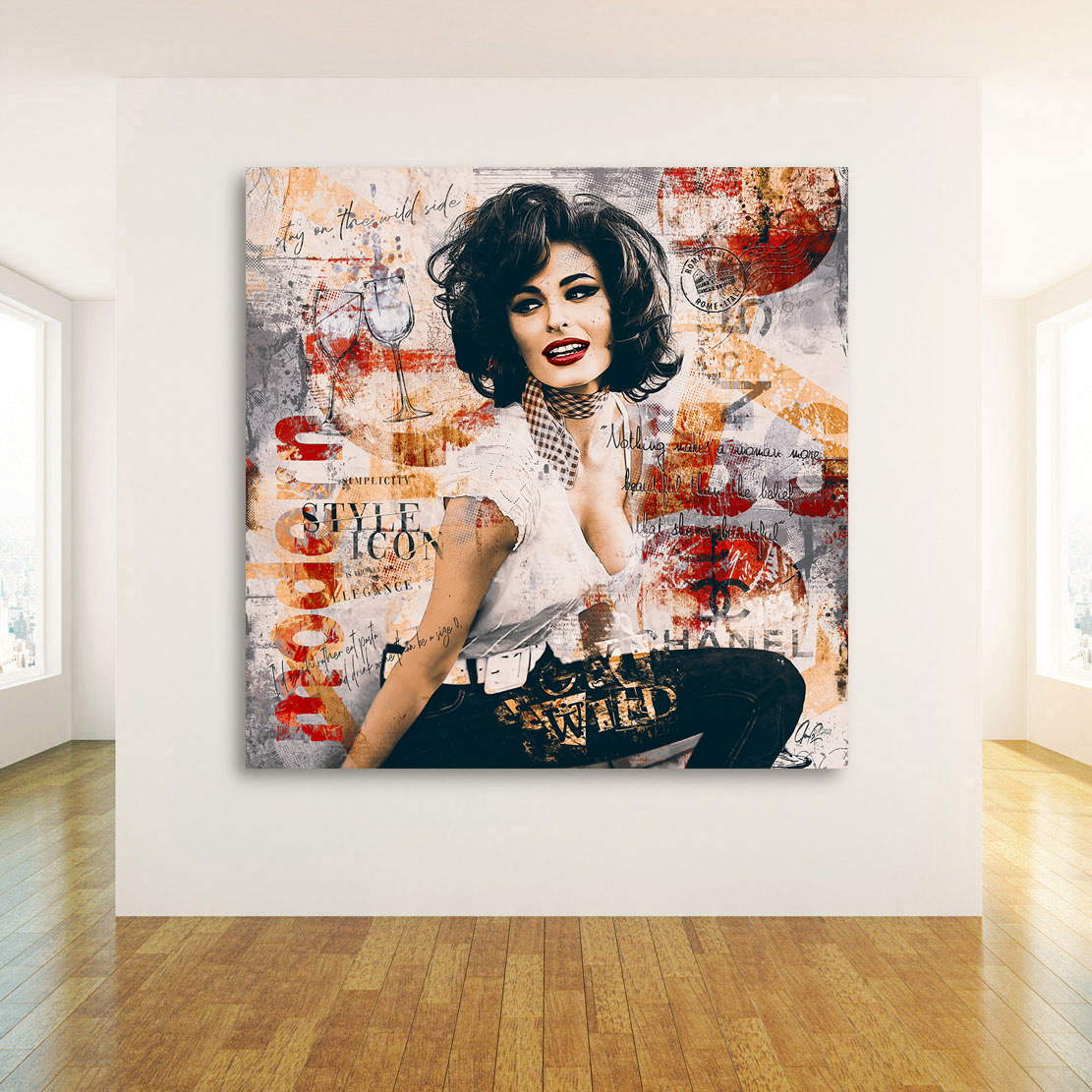 Wandbild Leinwandbild Sophia Loren Modern