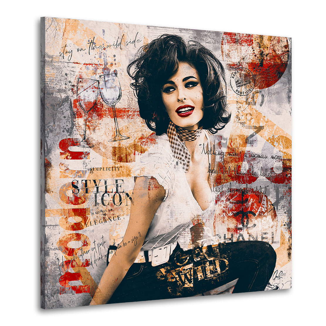 Wandbild Leinwandbild Sophia Loren Modern