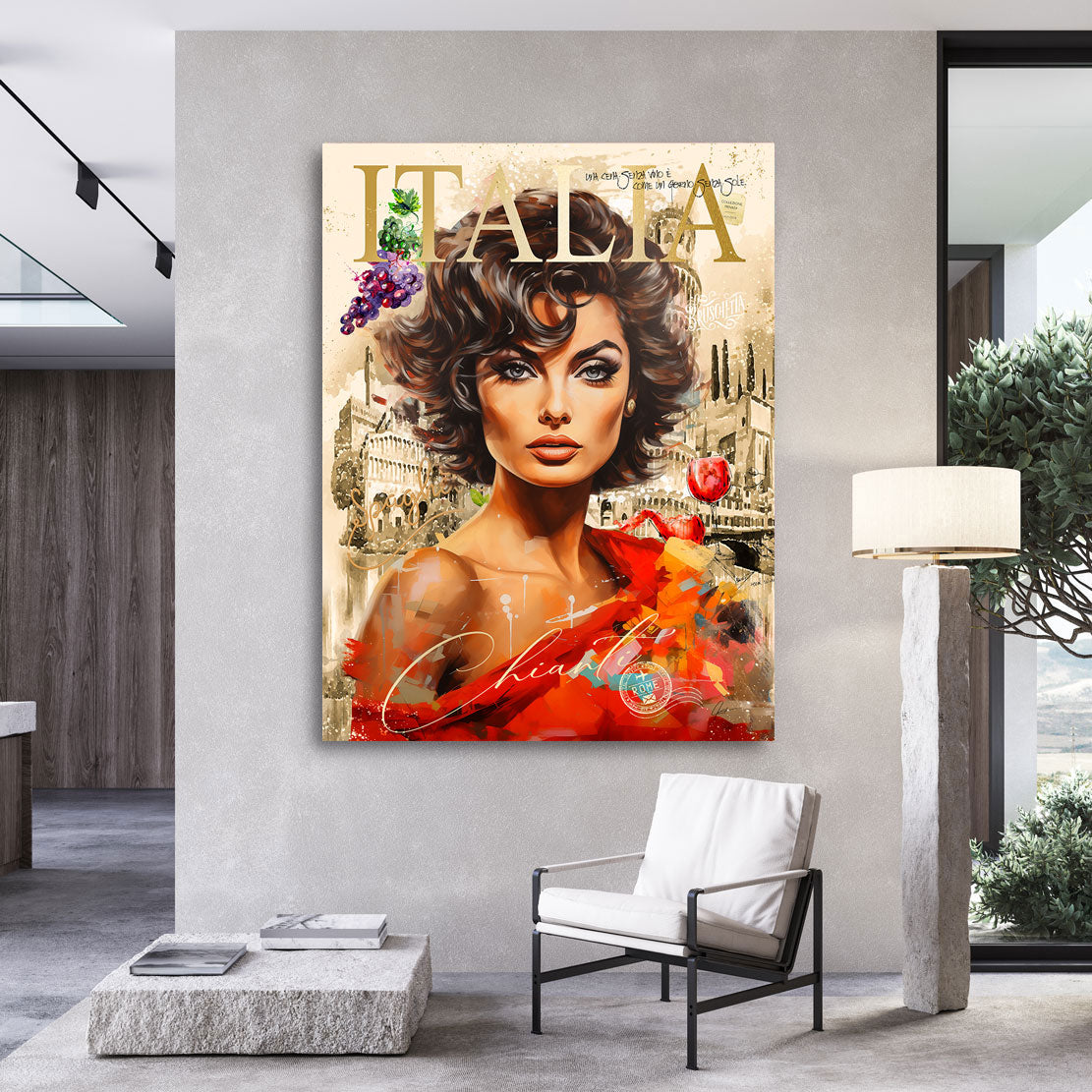 Pop Art Wandbild Sophia Italia