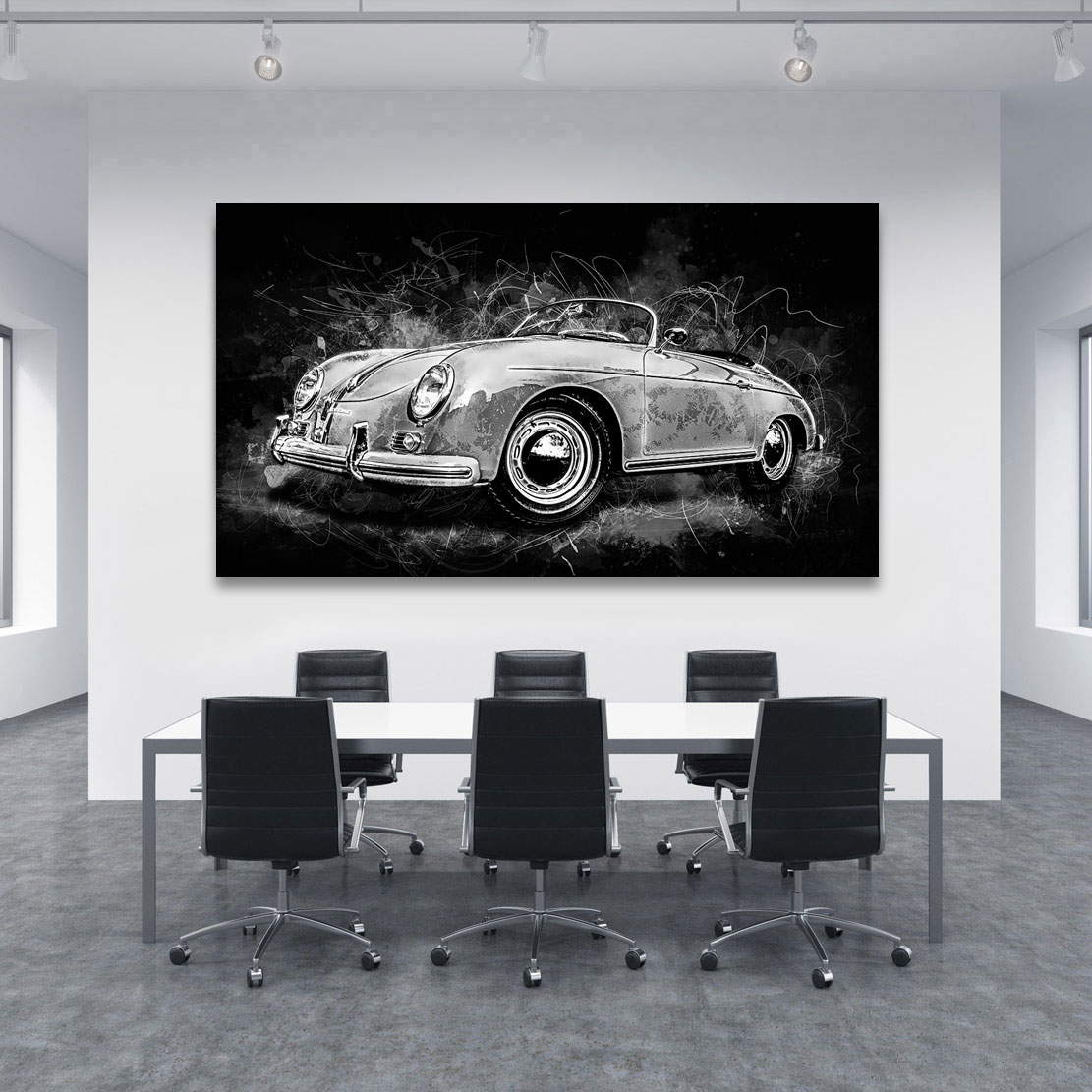 Auto Leinwandbild Porsche Speedster Abstrakt