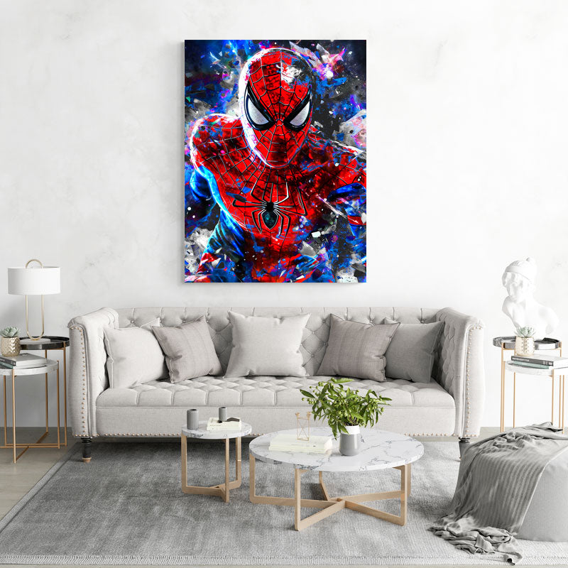 Wandbild Spiderman Abstrakt Style