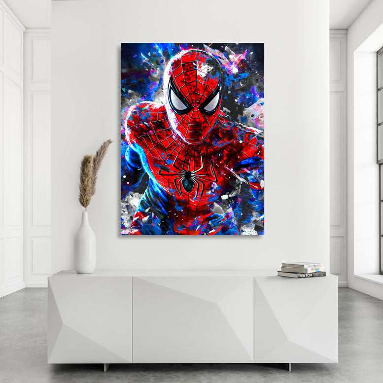 Wandbild Spiderman Abstrakt Style
