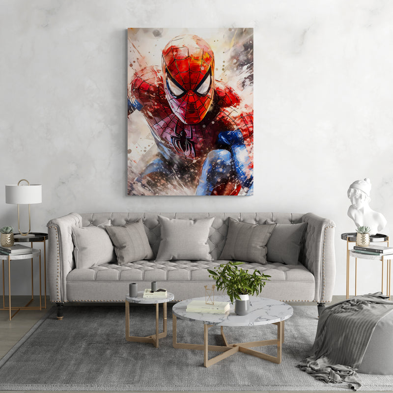 Wandbild Spiderman Abstrakt