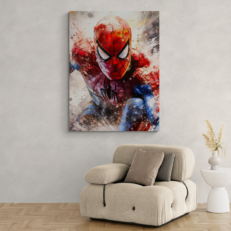 Wandbild Spiderman Abstrakt