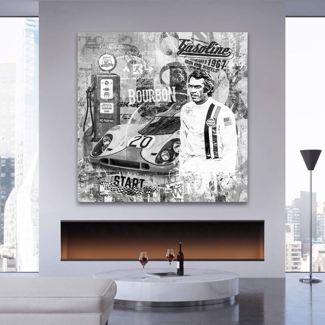 Leinwandbild Steve McQueen Porsche Race