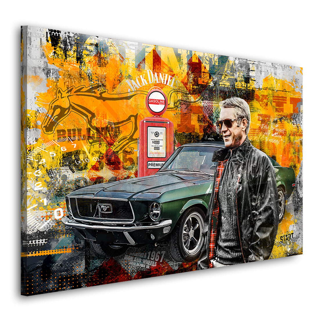 Leinwandbild Steve McQueen Bullitt Pop Art