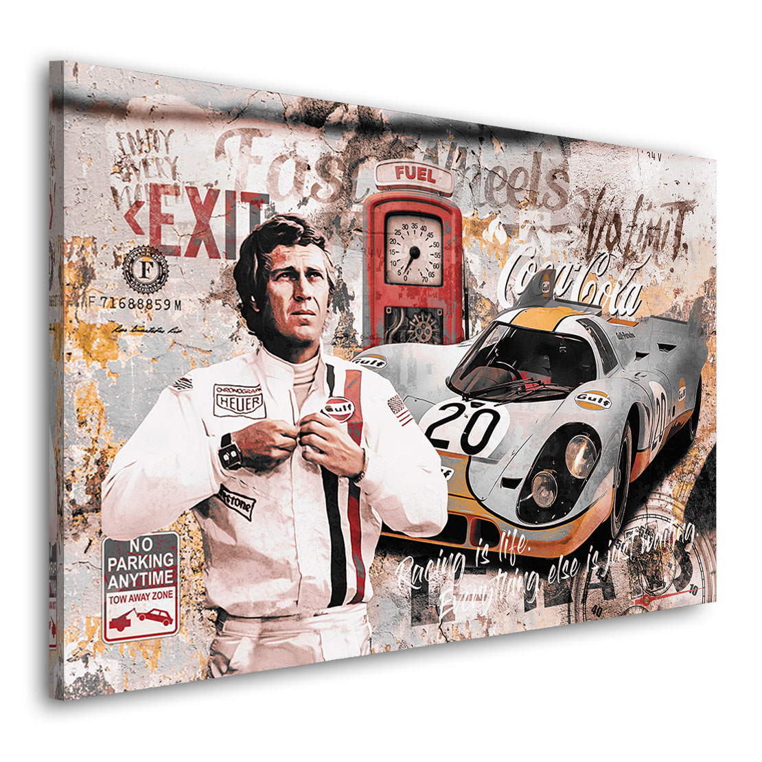 Leinwandbild Steve McQueen Pop Art Vintage Style
