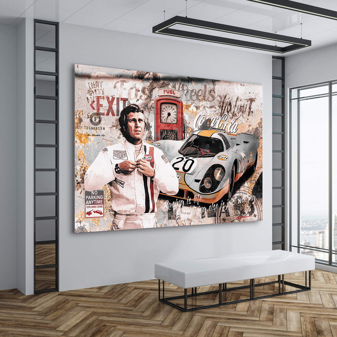 Leinwandbild Steve McQueen Pop Art Vintage Style