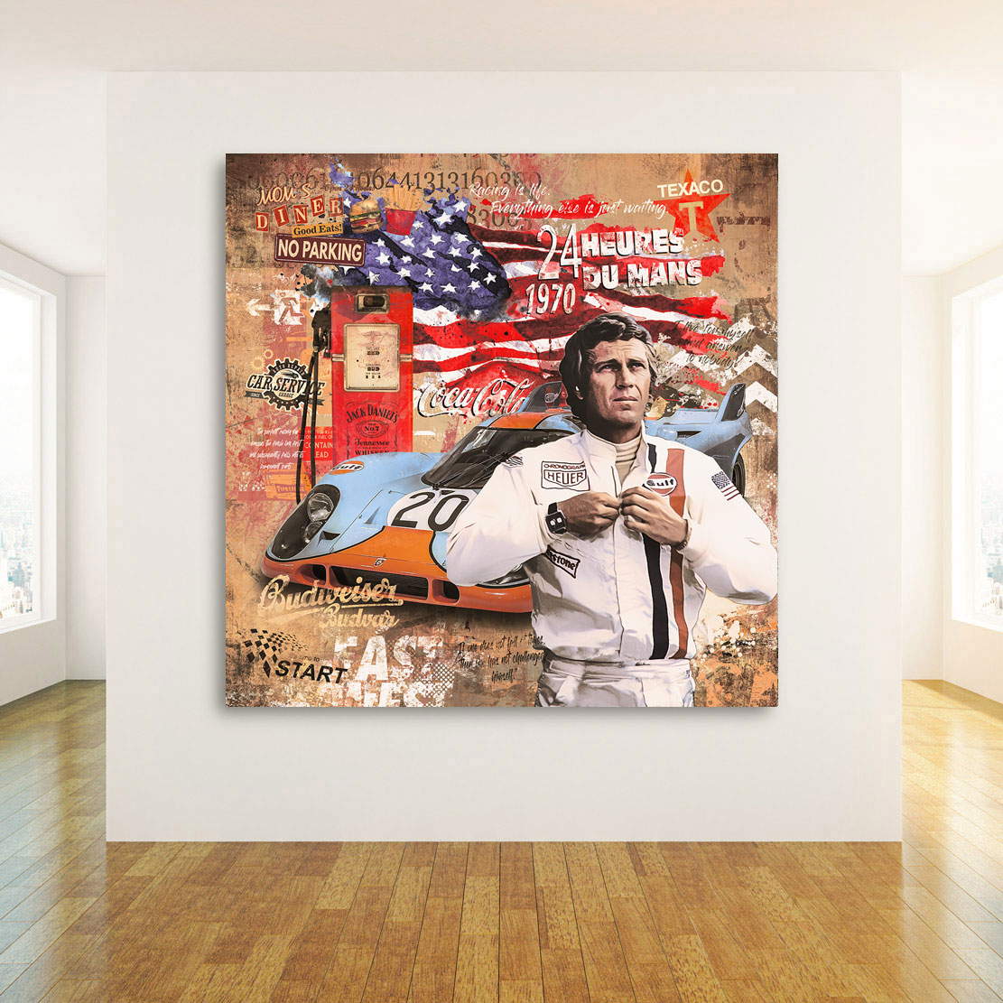 Leinwandbild Steve McQueen Vintage Pop Art