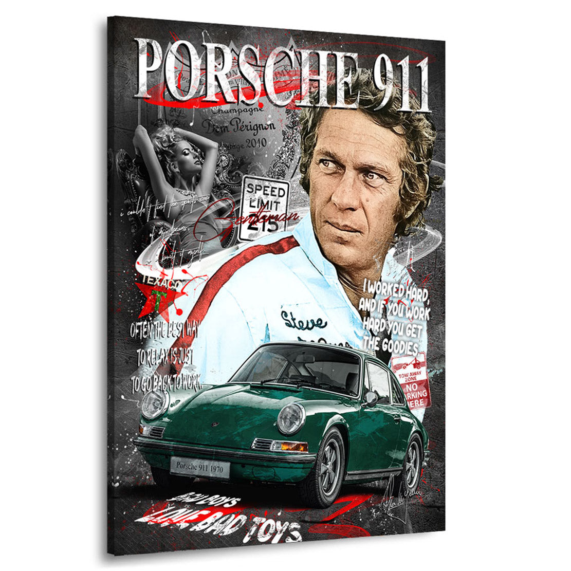 Pop Art Wandbild Steve McQueen 911
