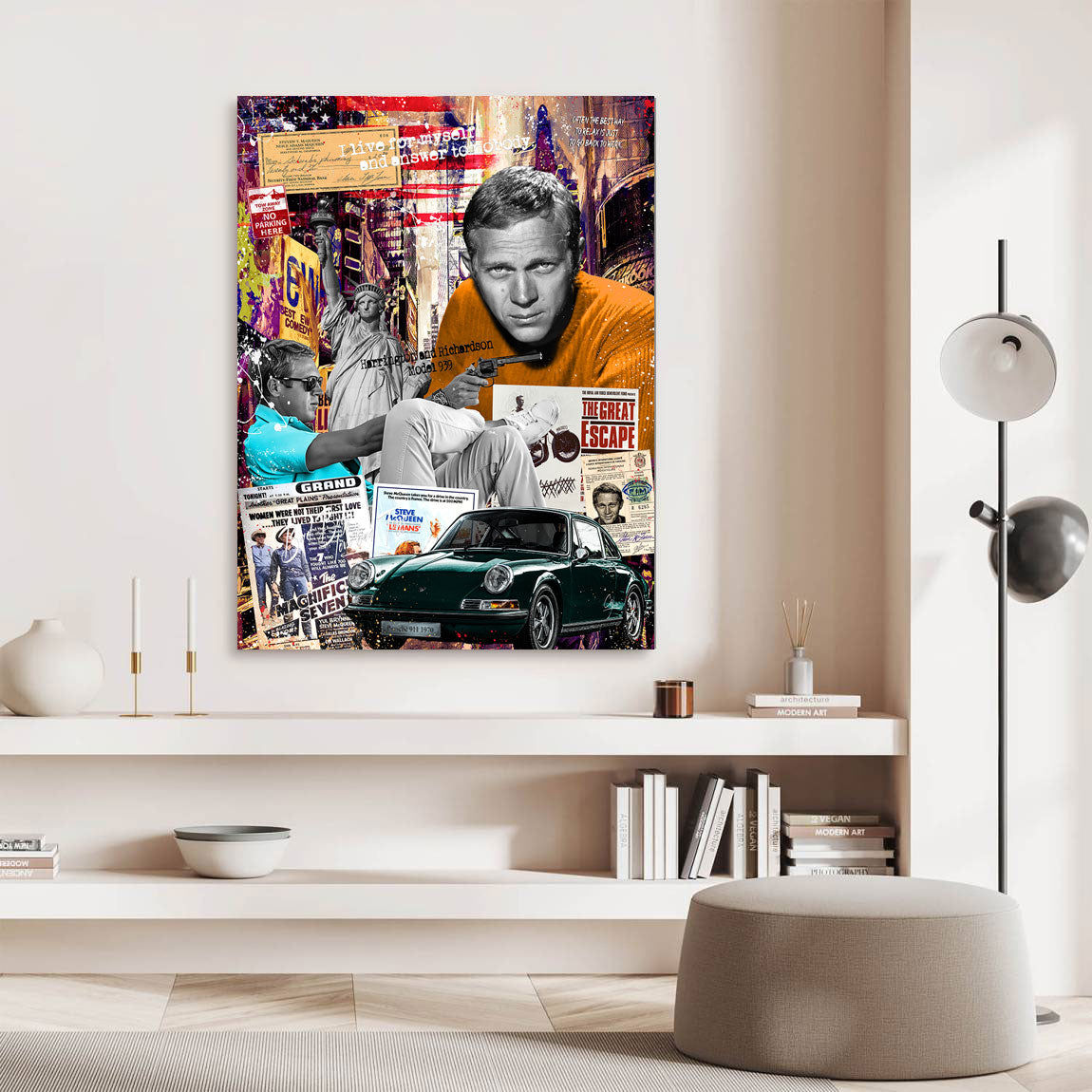 Steve McQueen Rebel Speed Legacy Pop Art Wandbild