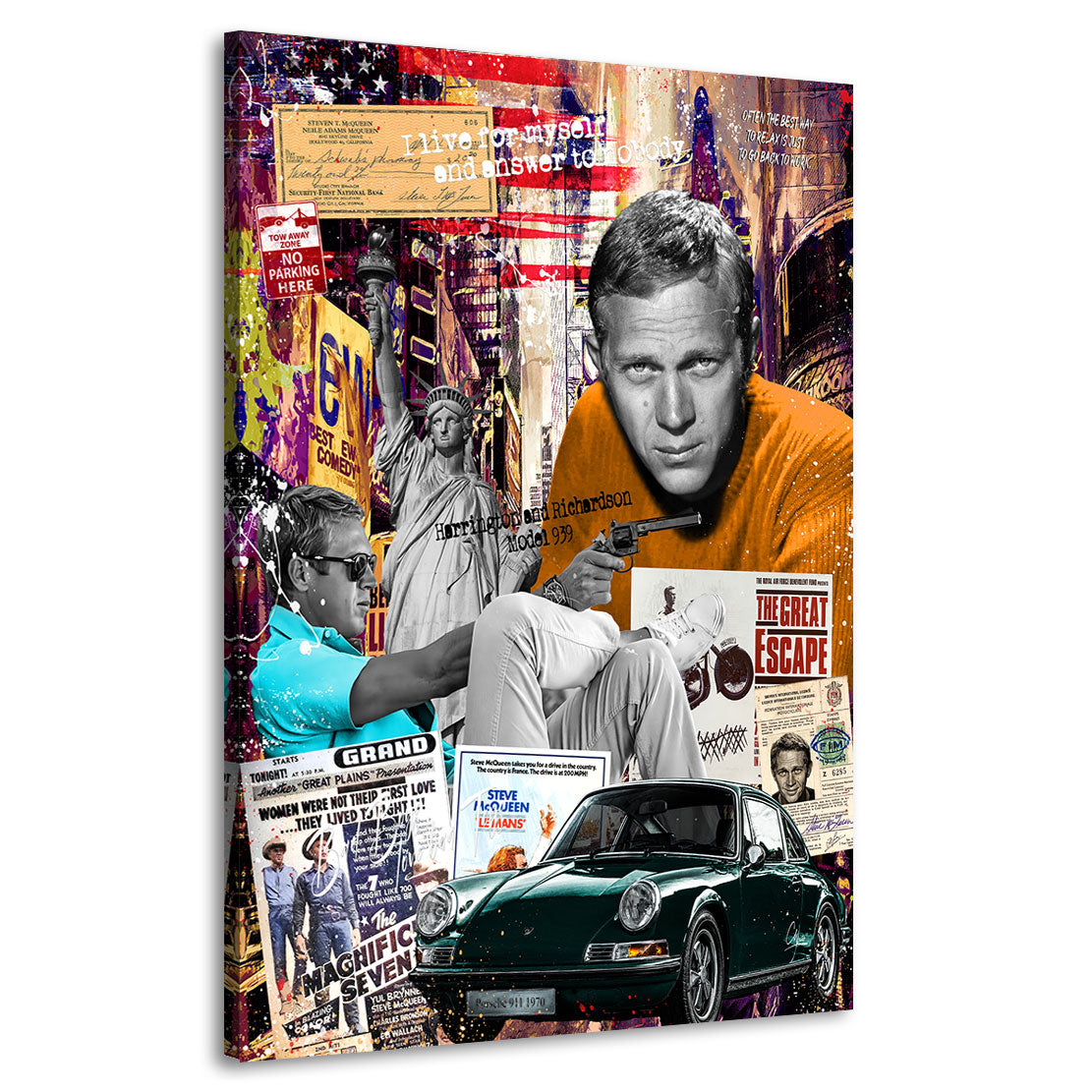 Steve McQueen Rebel Speed Legacy Pop Art Wandbild