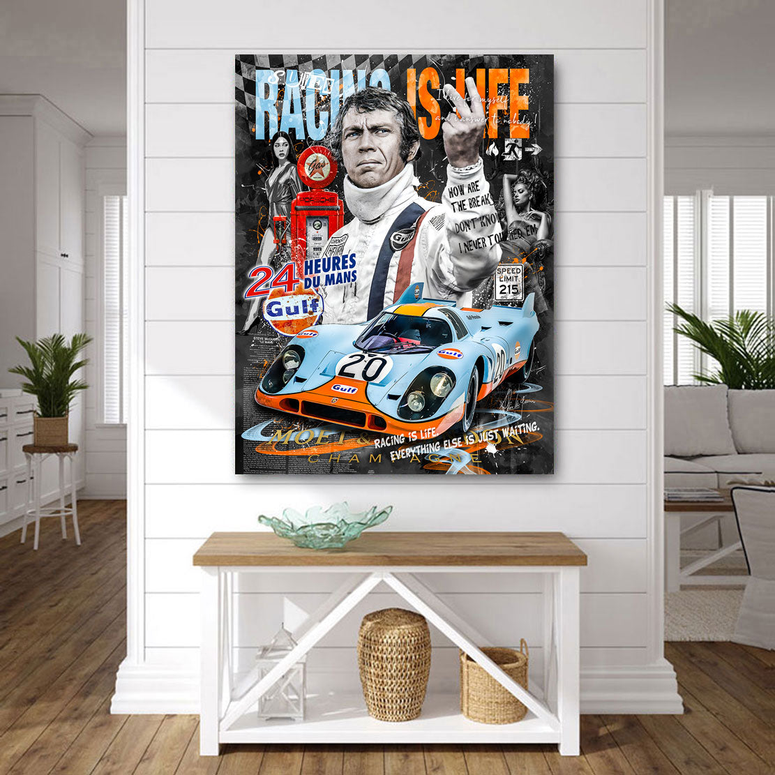 Pop Art Wandbild Steve McQueen Le Mans